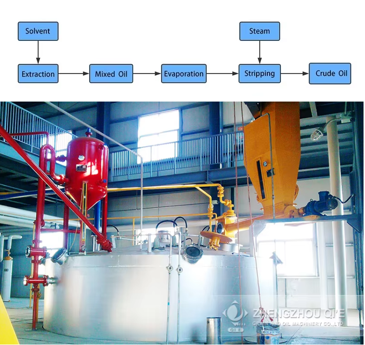 Soybean oil solvent extraction process